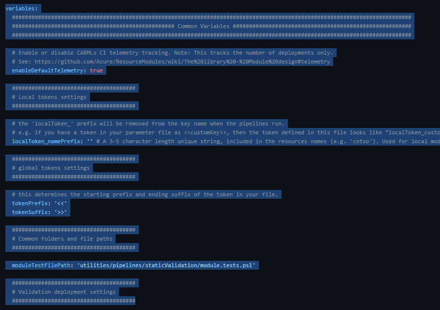 Settings YAML CARML