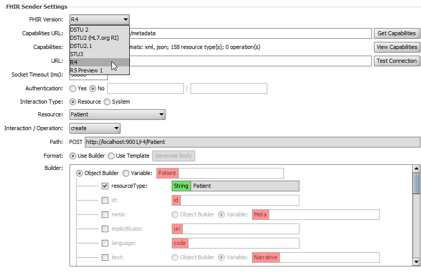 New FHIR R4 support